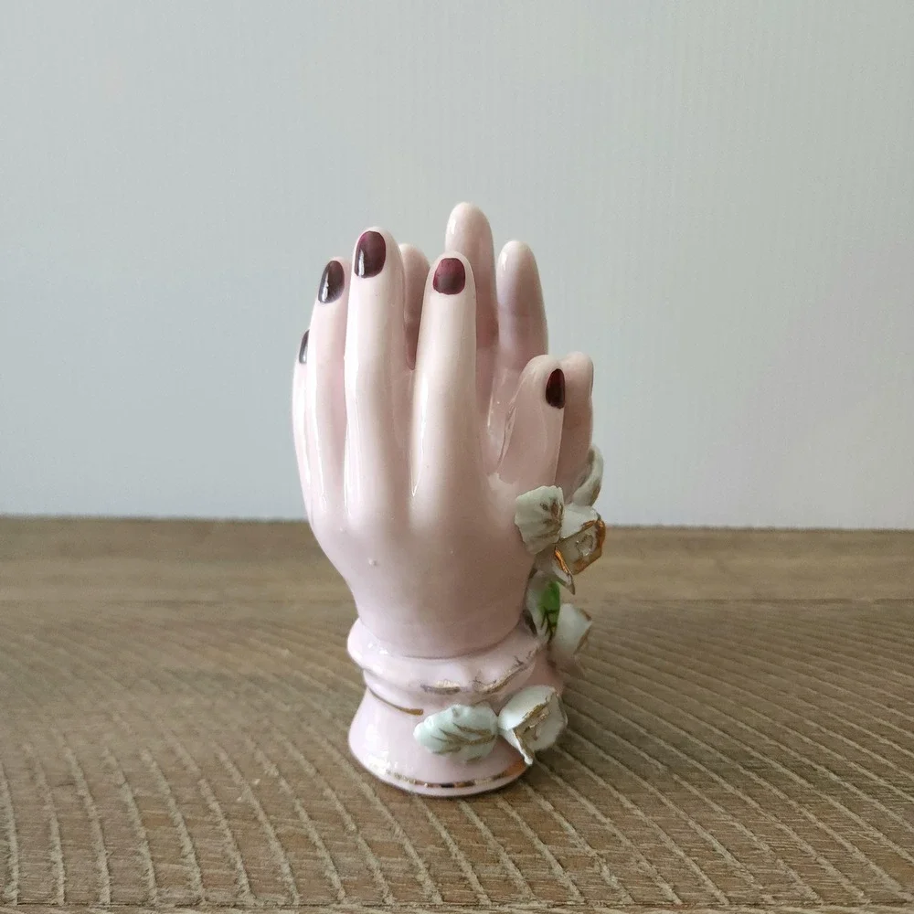 Vintage Porcelain‎ Hand Shaped Jewelry Holder